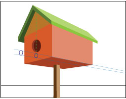 255x200 Birdhouses In Point Perspective Drawing And Coloring Art Lesson
