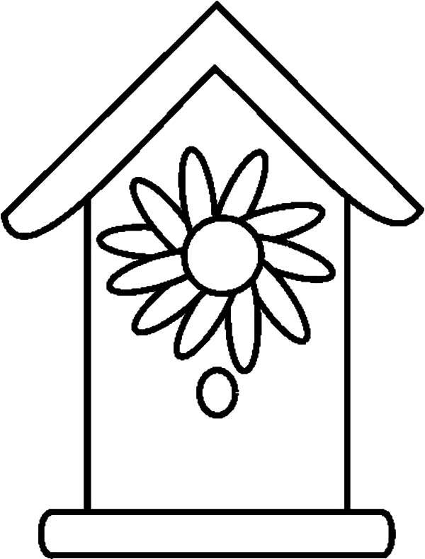 600x790 Birdhouse Drawing Color For Free Download