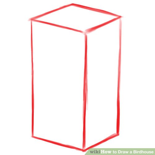 500x500 How To Draw A Birdhouse Steps
