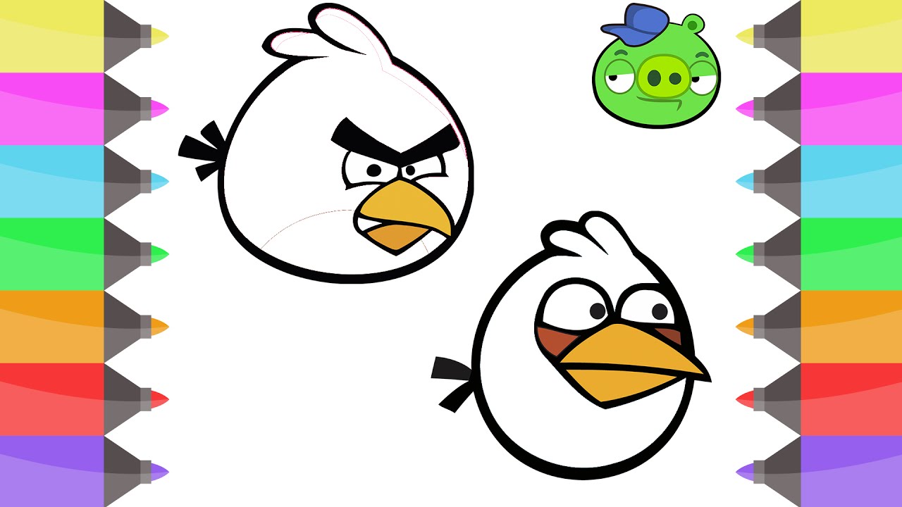 1280x720 How To Draw Angry Birds Colouring Book For Kids Learning