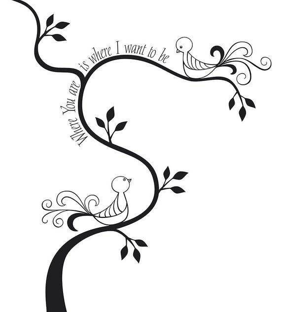 570x633 How To Draw A Bird Sitting On A Tree Branch