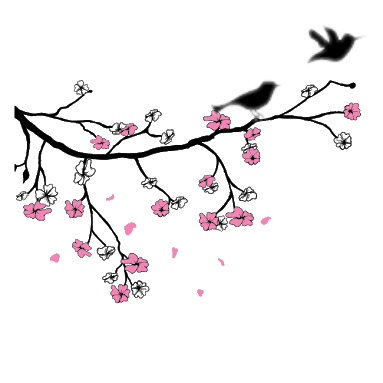 383x383 Ftestickers Flowers Birds Tree Bird Flower