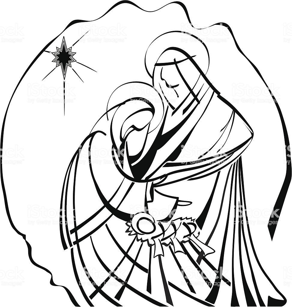 973x1024 Manger Drawing Design