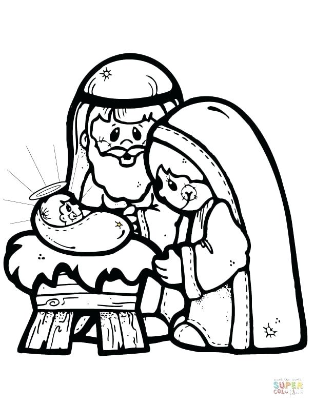 612x792 Nativity Coloring Pages Drawings Online Color