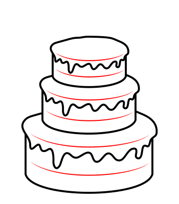 350x400 Drawing A Cartoon Cake