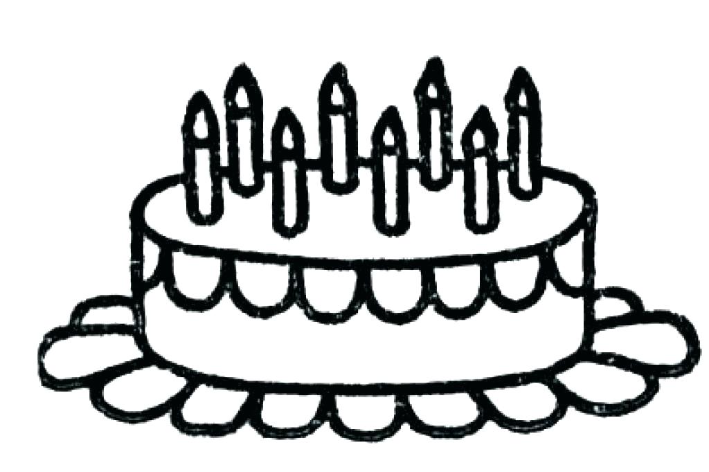 1024x682 Simple Cake Drawing How To Draw A Simple Birthday Cake Step