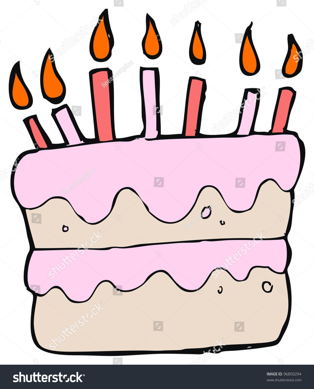 1289x1600 Birthday Cake Drawing Save Childs Drawing Birthday Cake Stock