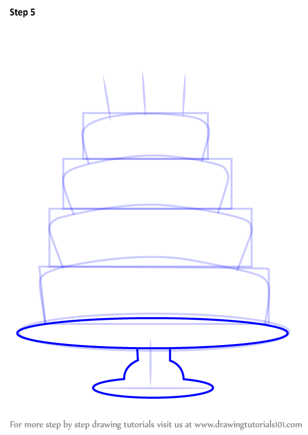 600x846 Learn How To Draw A Birthday Cake With Candles