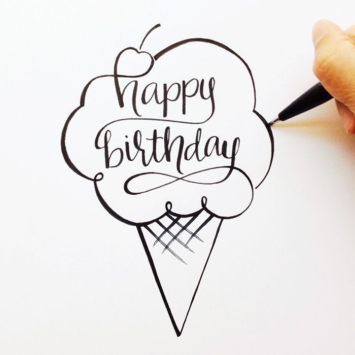 700x700 How To Draw Happy Birthday In Colored Letters With Border