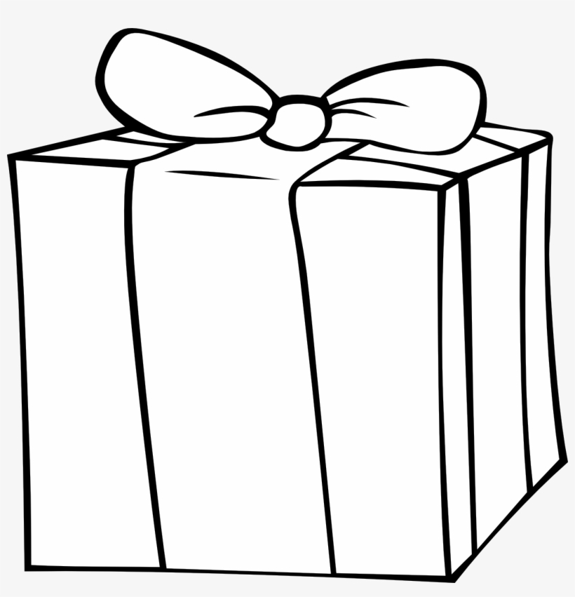 820x851 Present Black And White Birthday Presents Clipart Black