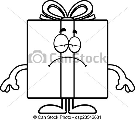 450x400 Sad Cartoon Birthday Gift A Cartoon Illustration Of A Vectors