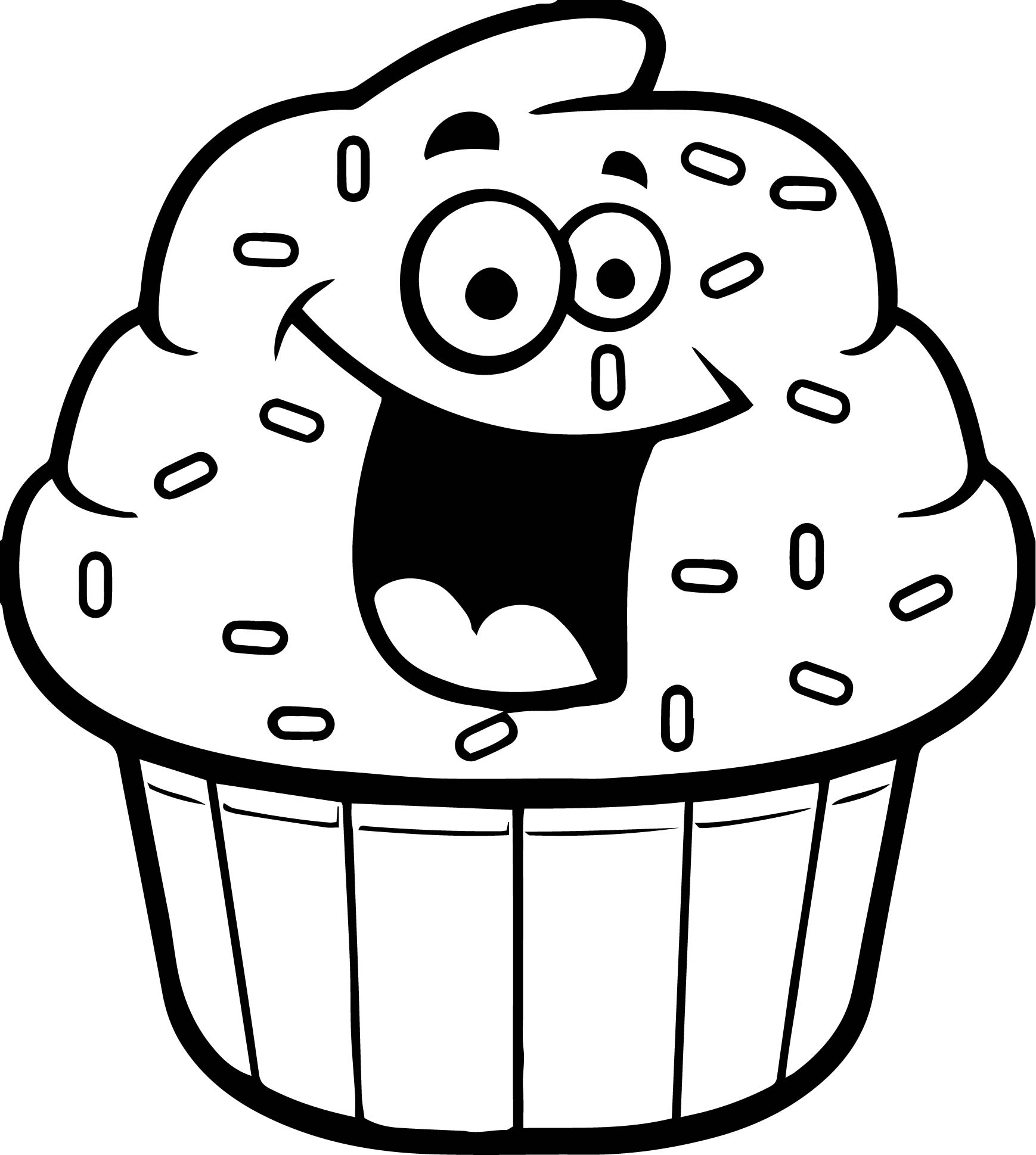 1738x1939 Cartoon Cupcake Coloring