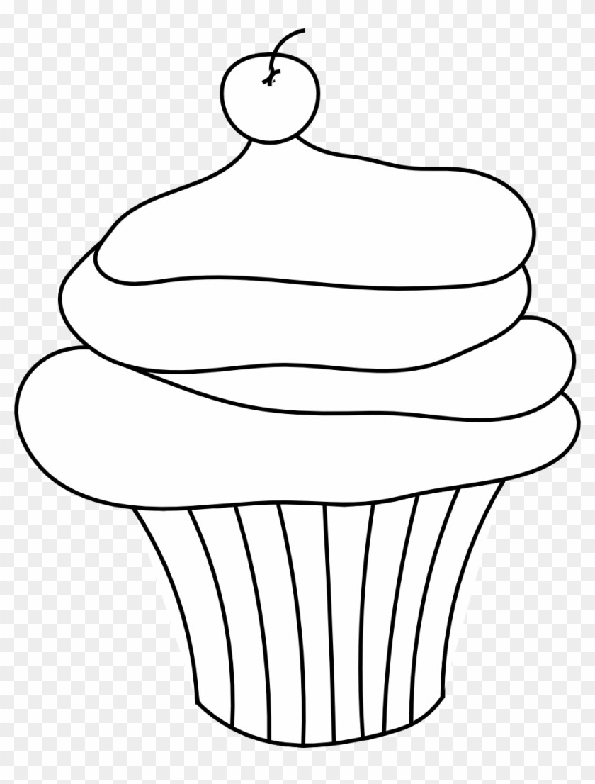 840x1106 Sweet Cupcake Icon Outline Style Vector With Cupcake
