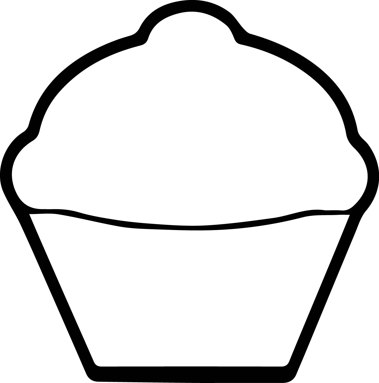 Black And White Cupcake Drawing Free download on ClipArtMag