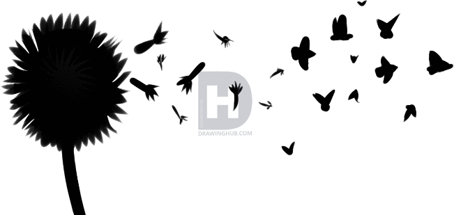 651x309 How To Draw A Dandelion Tattoo, Step