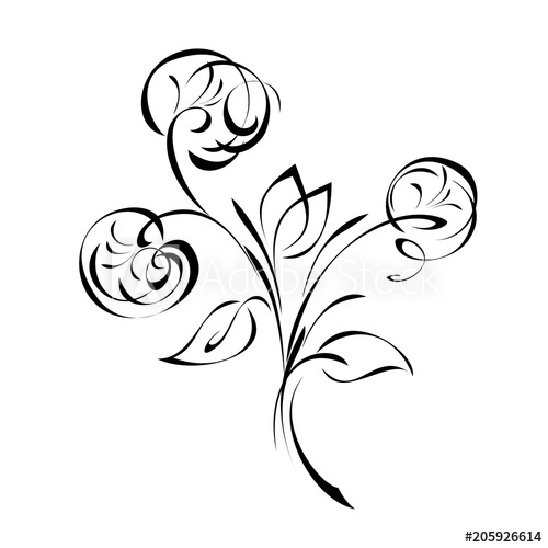 500x500 Ornament Bouquet Of Stylized Dandelion Flowers With Leaves