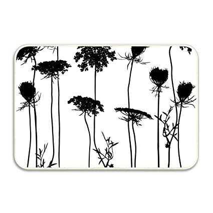 425x425 Kerr Juliet Funny Black White Dandelion Door Mats