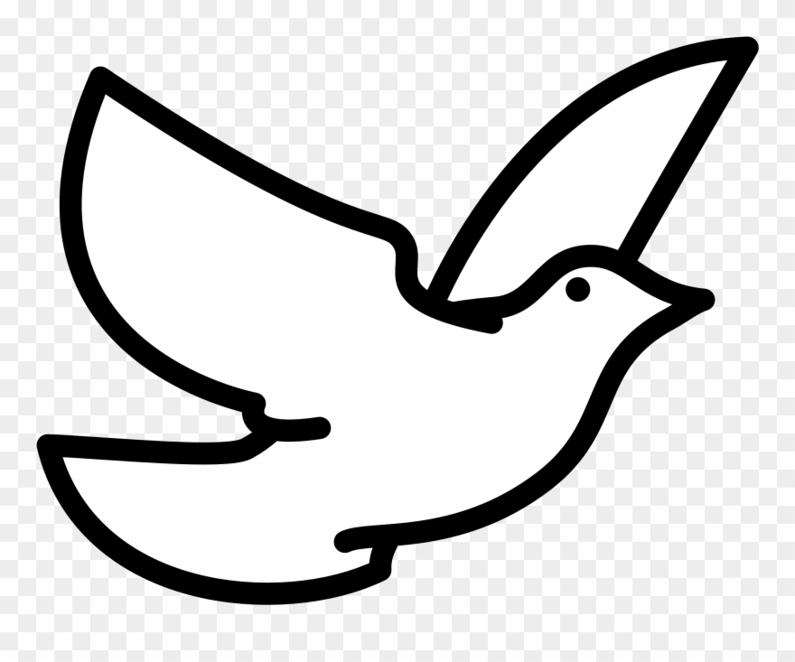 880x733 Holy Spirit Dove Clipart Black And White Flying Line