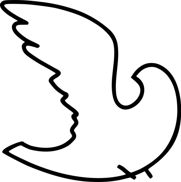596x600 White Dove Free Vector In Open Office Drawing