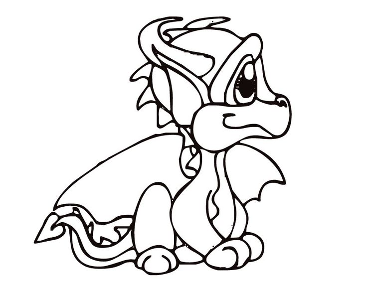 736x572 Cute Dragon Black And White Cliparts