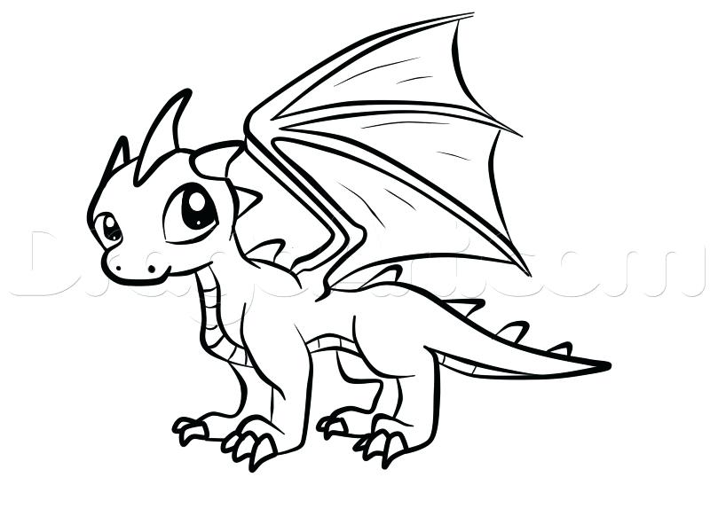 800x600 Dragon Drawing Easy Baby Line Art