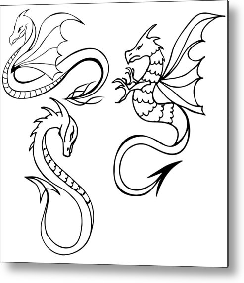 Black And White Dragon Drawings 