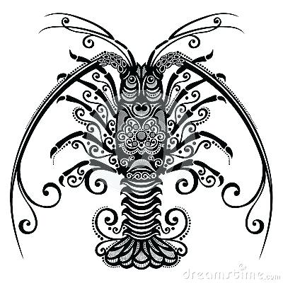 400x400 Drawing Of A Lobster