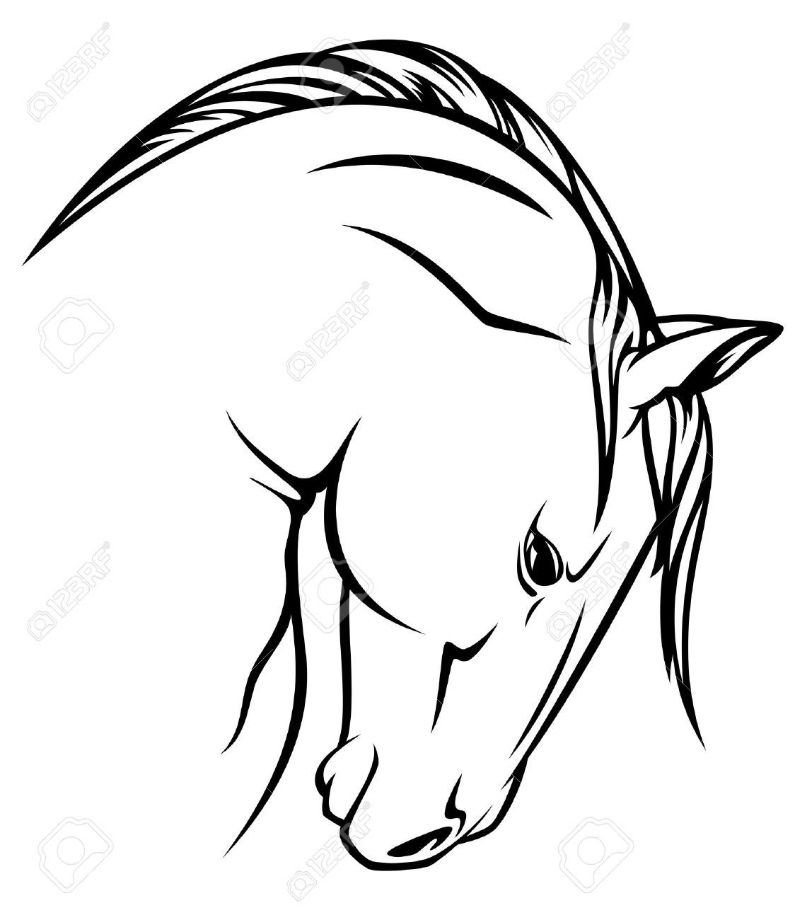 1124x1300 Outline Drawing Horse For Free Download