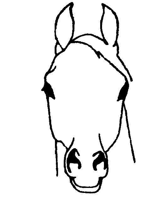 535x630 Horse Head Clipart Black And White Clip Art