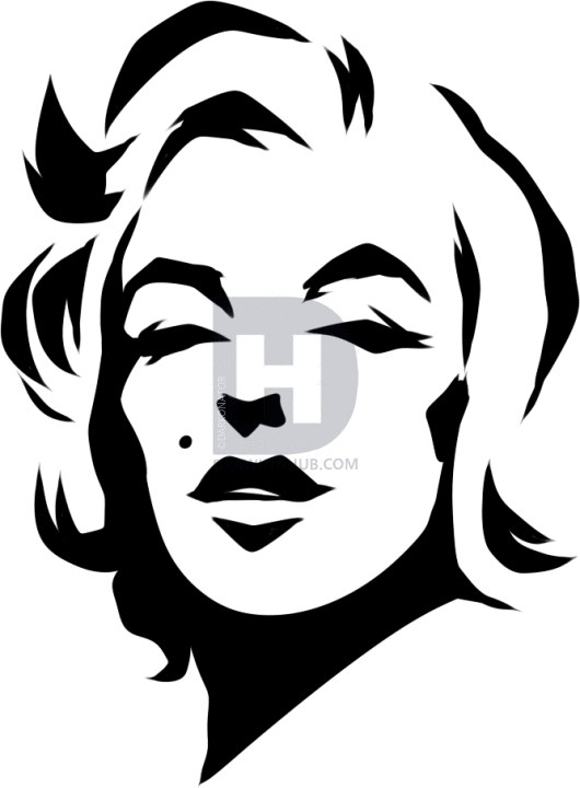 530x720 How To Draw Tribal Marilyn Monroe, Step