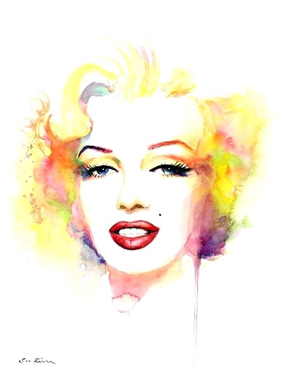 570x738 Marilyn Monroe Paintings On Canvas Drawing