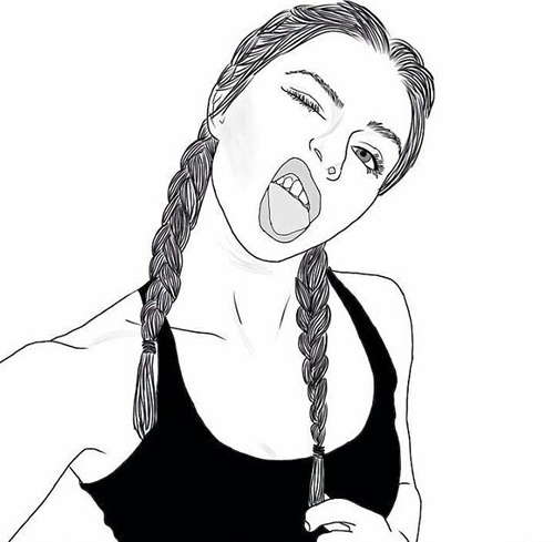 500x489 Image About Girl In Drawing