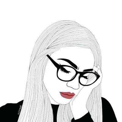 400x400 Outlines Tumblr Outline Outlines Girl Nice Black And White Tumblr