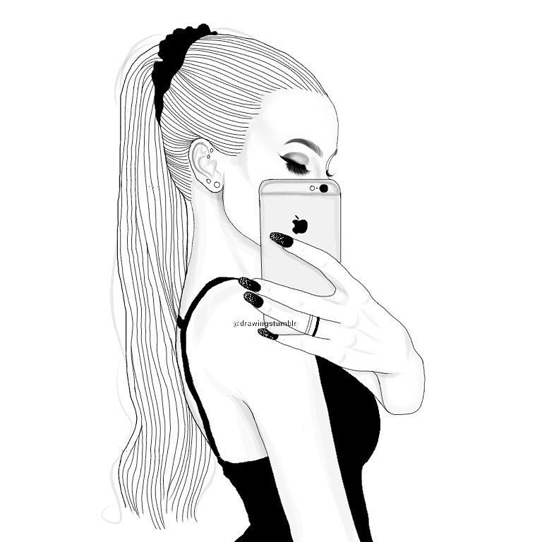 768x768 Tumblr Outlines Girl Girls