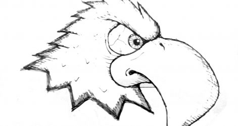 471x250 Bald Eagle Drawing Black And White Easy Step