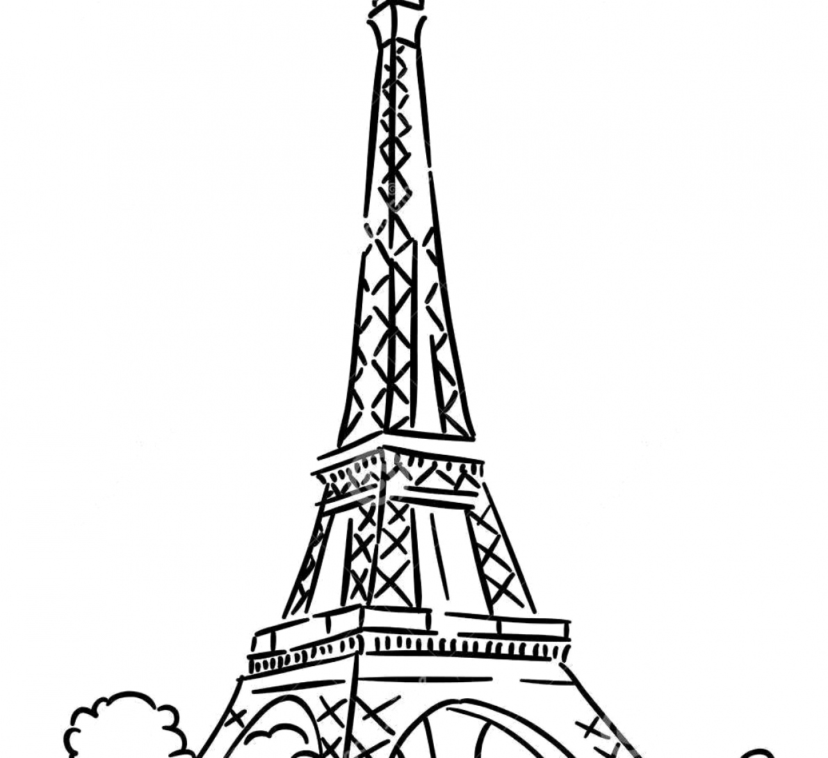 1191x1090 Eiffel Tower Drawing Black And White At Getdrawings Com Free