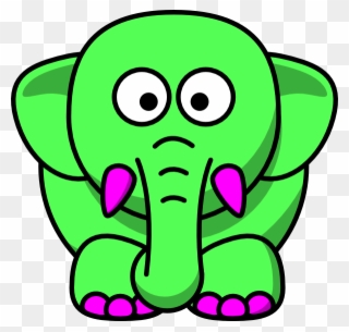 320x305 Elephant Clipart Green