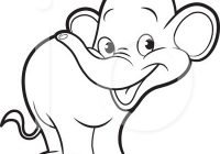 200x140 Baby Clipart Black And White Elephant Black And White Drawing