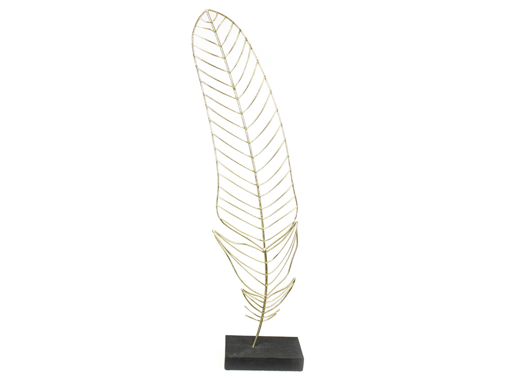 1007x756 Gold Large Feather Sculpture
