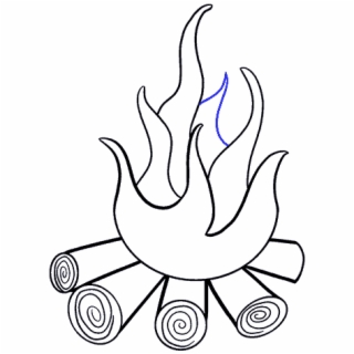 320x320 Flame Clipart Drawn