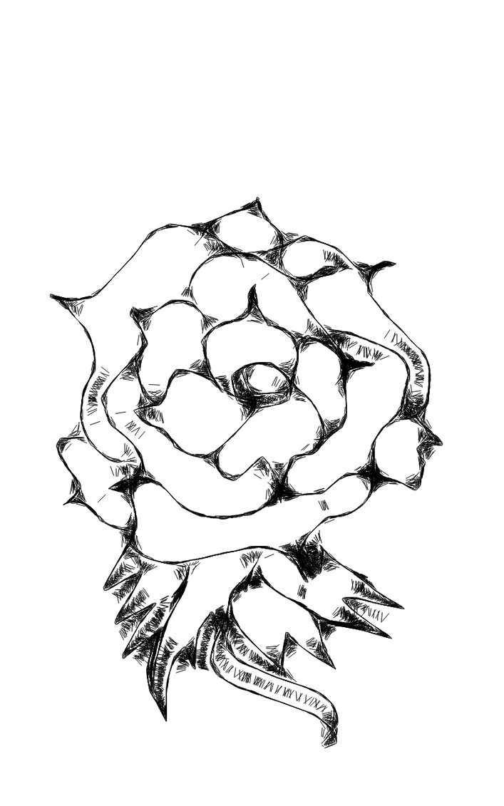 707x1131 black and white kindle fire drawn rose