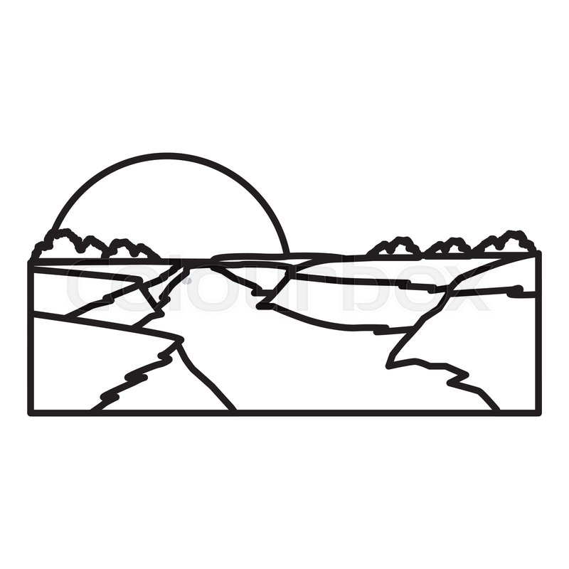 800x800 Beautiful River Landscape Icon Vector Stock Vector Colourbox