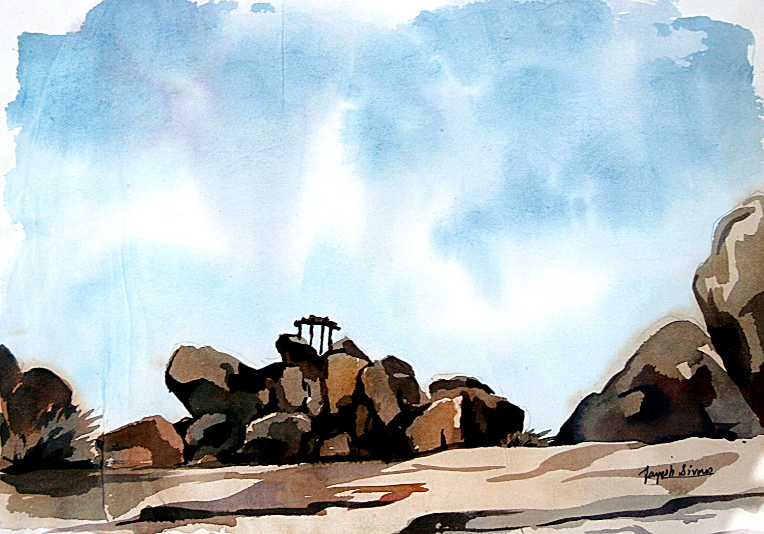 1500x1049 Black And White Drawings Boulders