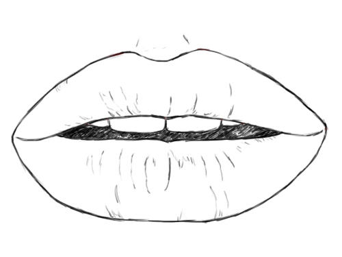 500x375 Lips Drawing