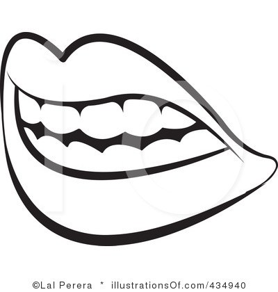 400x420 Black And White Lips Clipart Clipart Portal