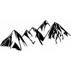 236x236 Mountain Black And White Clipart