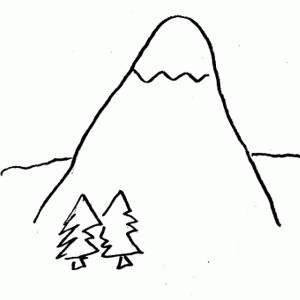 300x300 Mountain Clipart Black And White