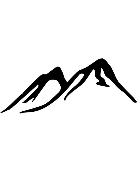 570x738 mountain range stencil made from ply mat