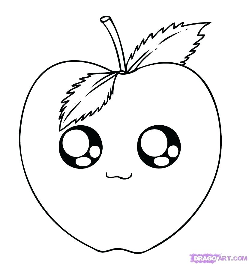 830x884 Drawing Of An Apple How To Draw An Apple Step Best Apple Pencil