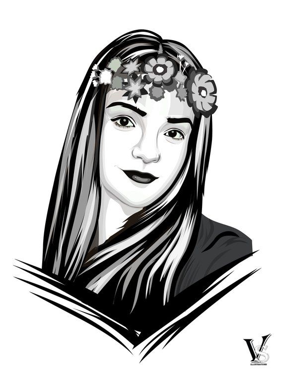 570x760 Custom Portrait, Custom Black And White Digital Portrait, Self